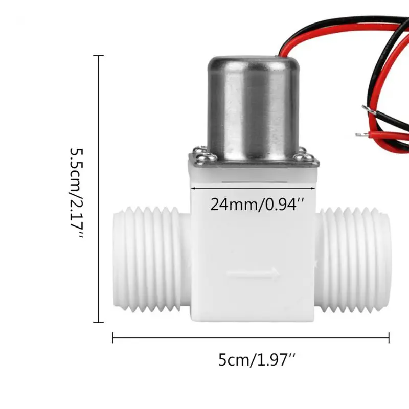 

1/2" DC 3V Solenoid Valve Durable Plastic Water Control Electric Pulse Valve for Integration Faucet Purification Equipment J9K