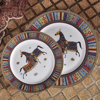 

8 /10 inch round porcelain plates talbeware party dessert plate set