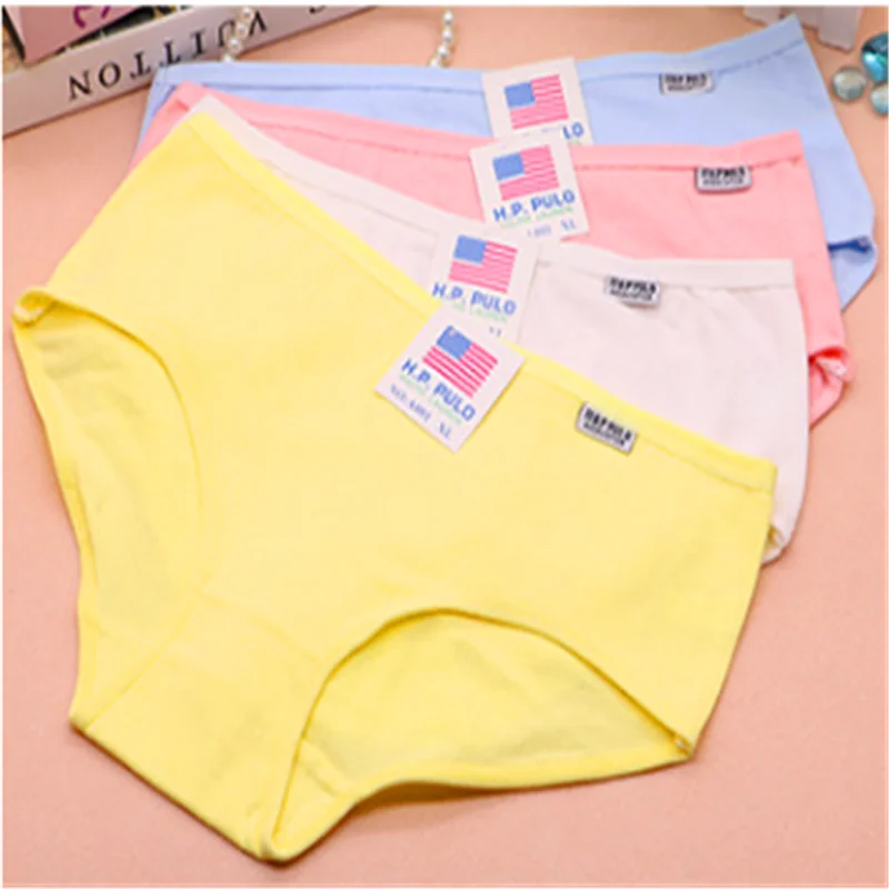 Women's underwear, women's cotton student's best-selling pure color candy hip lifting and ventilating briefs A001