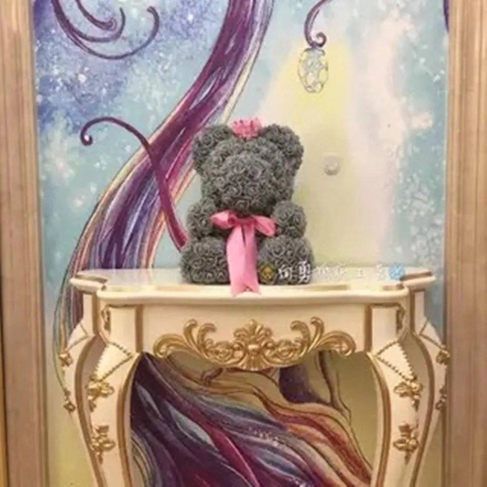 Подарок на день Святого Валентина, Медвежонок PE Rose с игрушечная ворона, полные любви, романтические мишки тедди с подарком, сборная кукла, милый подарок подруге