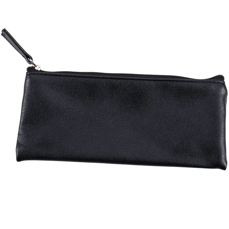 Leather Pencil Case Pouch Bag with Zipper Soft Makeup Cosmetic | Канцтовары для офиса и дома