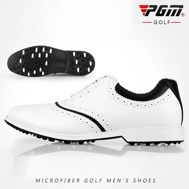 mens waterproof spiked golf shoes