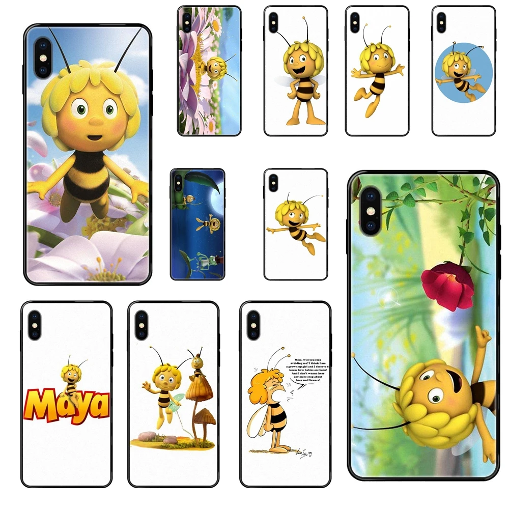 Maya The Bee For Xiaomi Mi Max Mix 2 3 2S 5X 6X CC9 CC9E Pro Note 10 Lite Ultra Low Price Black Soft Art Print Cover Case | Мобильные