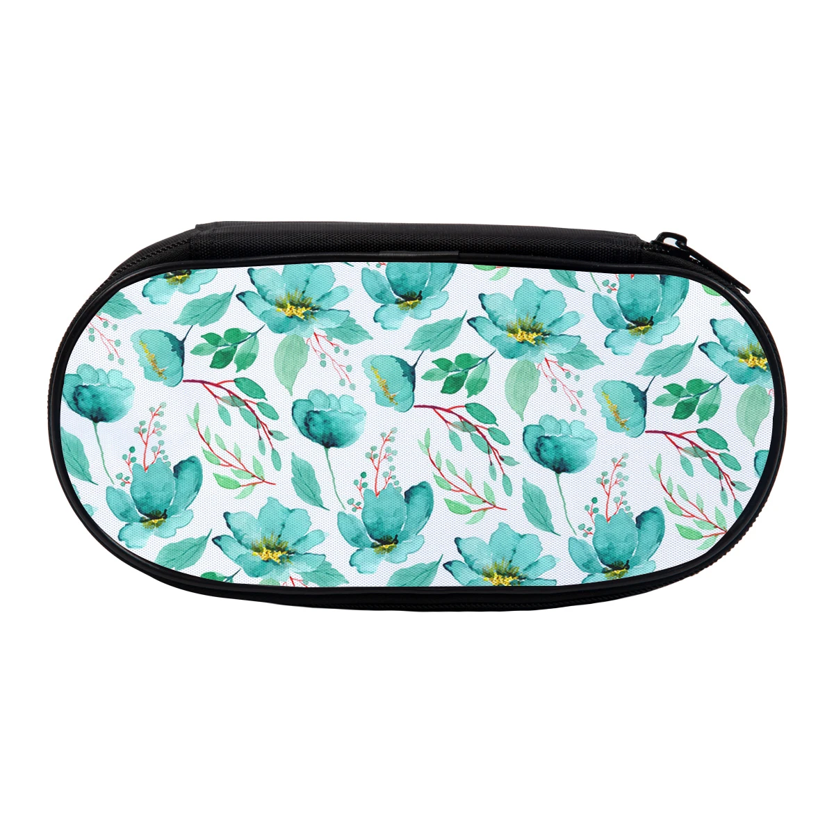 Estuche de lápices hojas verdes y flores de acuarela para verano, estuche escolar creativo para bolígrafos, regalo para chico, suministros oficina|Estuches escolares| - AliExpress