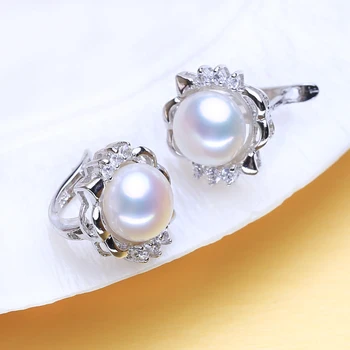 

MINTHA 925 Sterling Silver Natural Freshwater Pearl Earrings Bohemian Clip Earrings For Women Nice Party Wedding Jewelry
