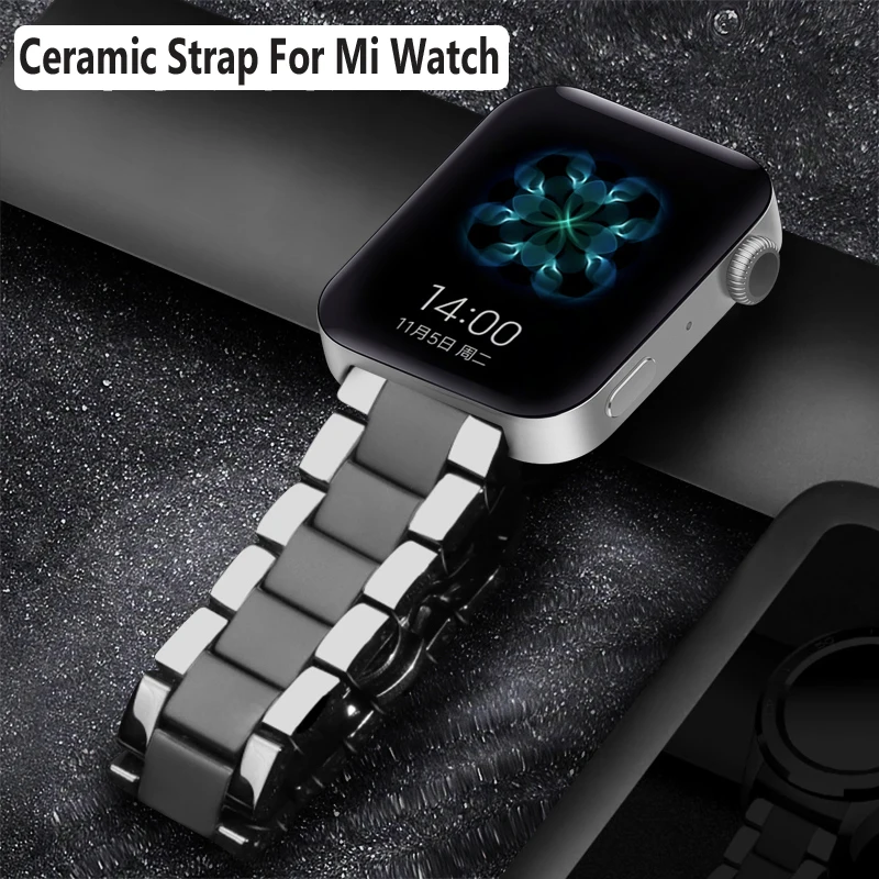 

Ceramic Bracelet strap For xiaomi smart watch NEW 2019 Replacement watchband For mi watch chain strap watch Accessories