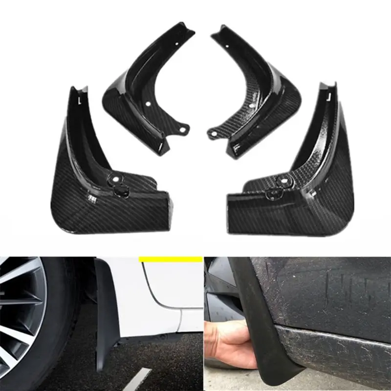 L9BE4Pcs Mud Flaps Splash Guard Fender with Fixing Screw for Tesla Model 3- L9BC