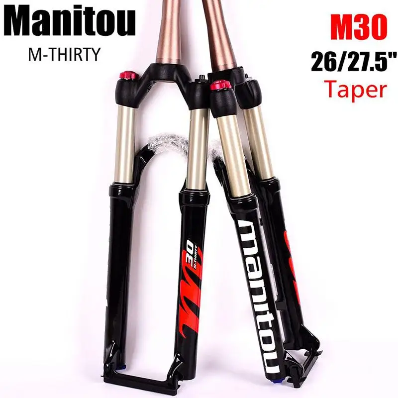 Bicycle Fork Manitou M30 27.5"650B 26er Fork Taper 100*9mm Manual/Remote lockout Mountain bike MTB air PK Marvel Comp