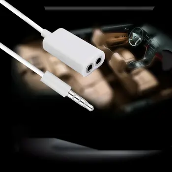

3.5 mm Jack 1 Male To 2 Female Audio Headphone Headset Earphone Splitter Cable Compact Flexible Portable