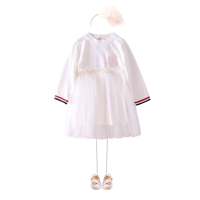 Girl's Autumn Clothing High end Atmosphere Children's Long Sleeve Dress