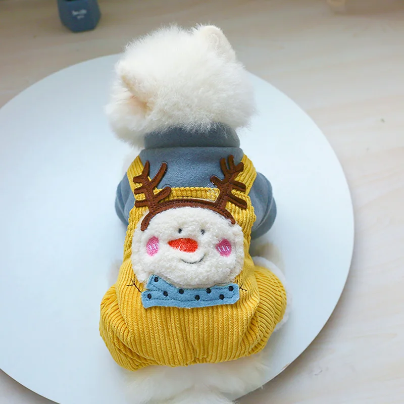 雪人背带裤棉衣_7976