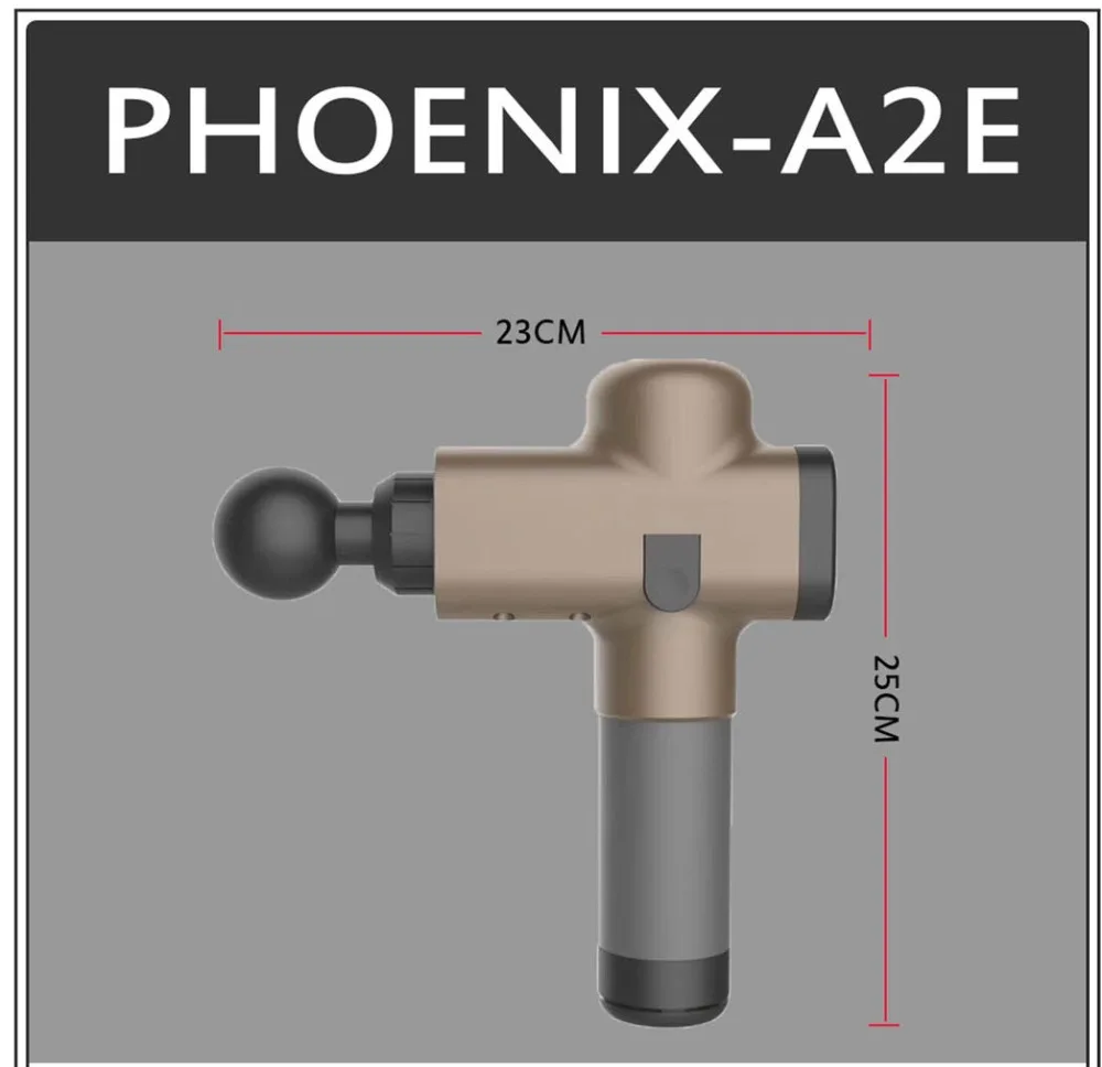 Phoenix A2E пистолет для глубокого мышечного массажа, тканевый массажер, терапевтический массажер для тела, устройство для тренировки мышц, облегчение боли, коррекция фигуры
