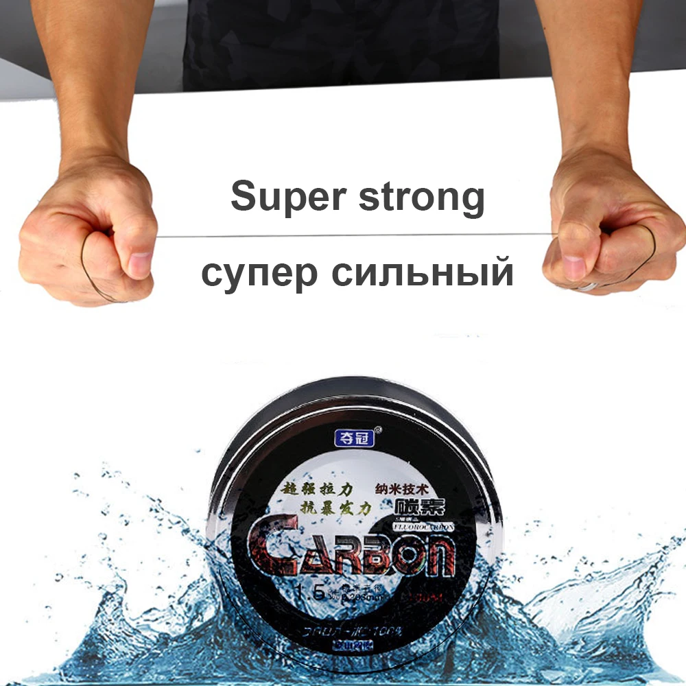 100 м черная нейлоновая леска супер прочная углеродная мононити для ловли карпа