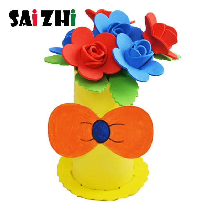 Saizhi креативный ручной работы EVA цветочный горшок игрушка для детей DIY ремесленные наборы креативный детский сад Развивающие детские игрушки для девочек Подарки