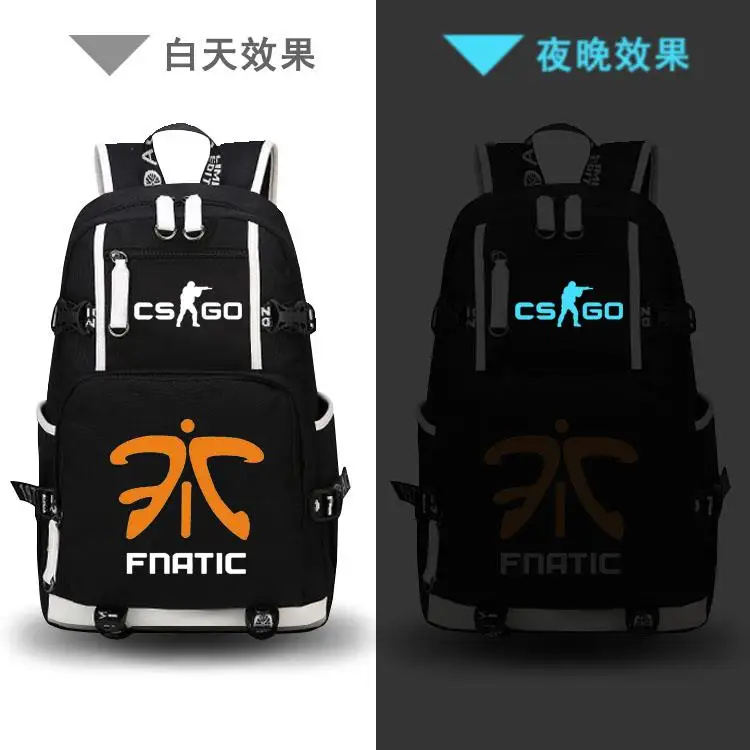  Team Fnatic Virtus.pro DOTA 2 backpack CS CSGO NAVI for teenagers multifunction USB charging SK Gam