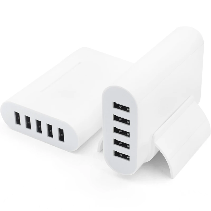 Зарядное устройство USB для смартфона 40 Вт 5 В 1,6a зарядное устройство для путешествий 5 usb-портов, совместимых со многими устройствами, штепсельная вилка США/ЕС/Великобритания