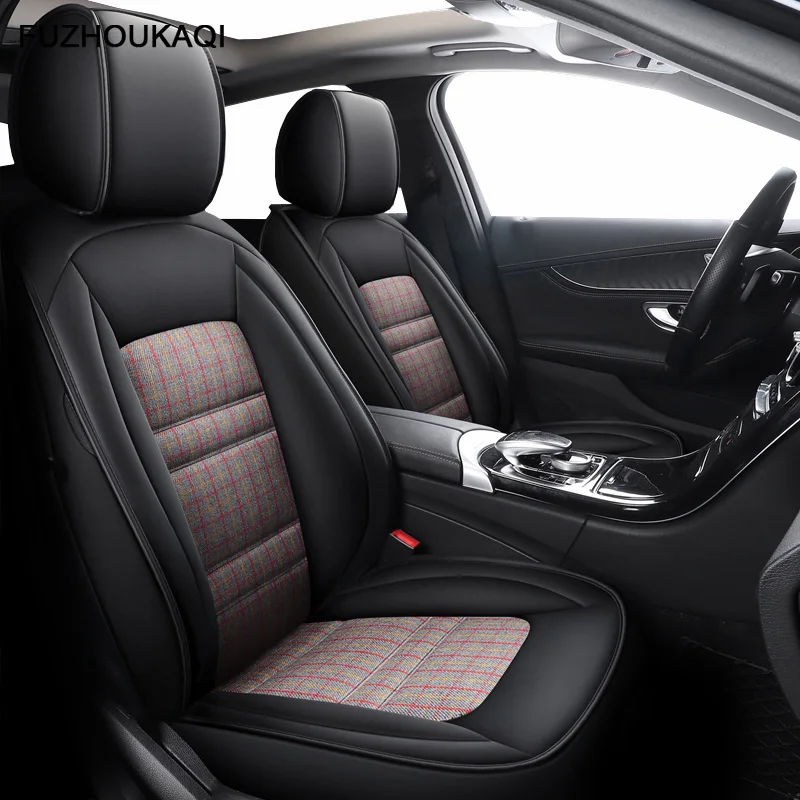 Кожаный и льняной чехол для сидений автомобиля audi a3 8p 8l sportback A4 A6 A5 Q3 Q5 Q7 аксессуары чехлы для сидений автомобиля авто аксессуары