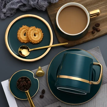 

Ceramic Mug with Lid Spoon Creative Personality Trend Cup Simple Couple Drinking Cup Household Coffee Cup