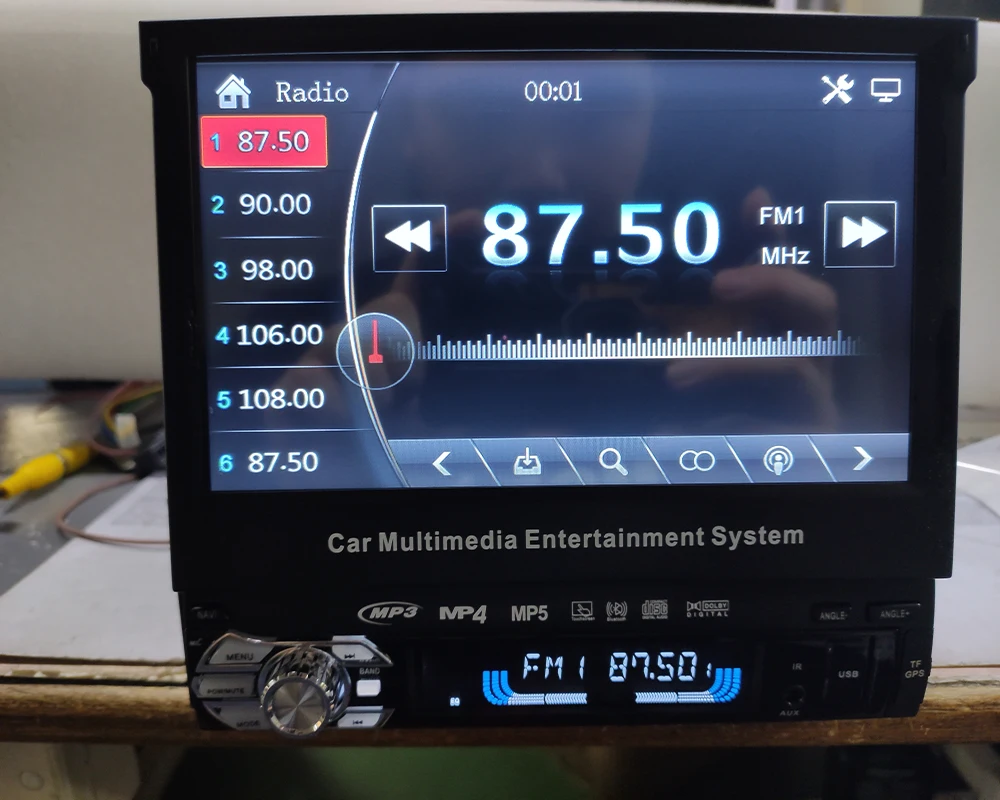 Автомагнитола hoxiao 1 din 7 дюймов HD автоматический телескопический сенсорный экран