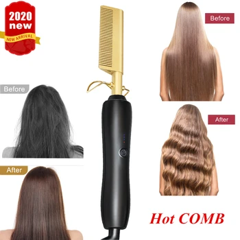 

Hot Comb Straightener Eletric Hair Curling Iron Environmentally Friendly Titanium Alloy Hair Straightening Flat Iron hair curler