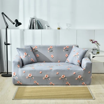 

Thumbedding Flowers sofa cover Sectional Durable Country Style Comfortable Grey Stretchable Sofa Bed Cover For Living Room