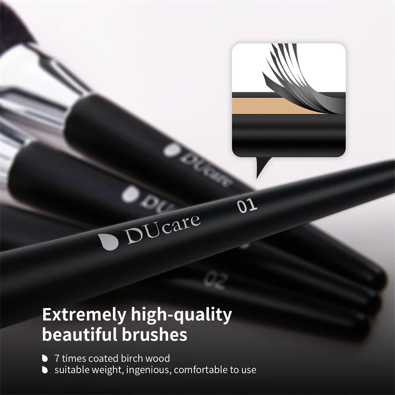 DUcare Professional Makeup Brush Set 32Pcs Makeup Brushes FSC Certified Handles Synthetic Foundation Eye Shadows Blending Brush 5