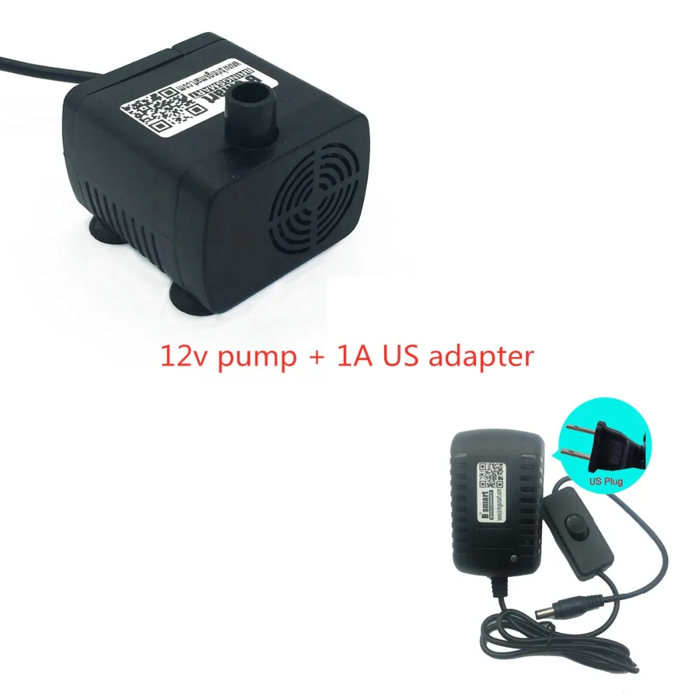 左 12v pump + 1A US adapter