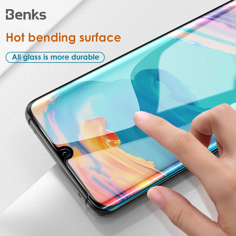 Benks XPRO+AGC Full Protective Tempered Glass For Huawei P30 Pro HD Curved Edge 0.3mm Thin Front Screen Protector Tempered Film