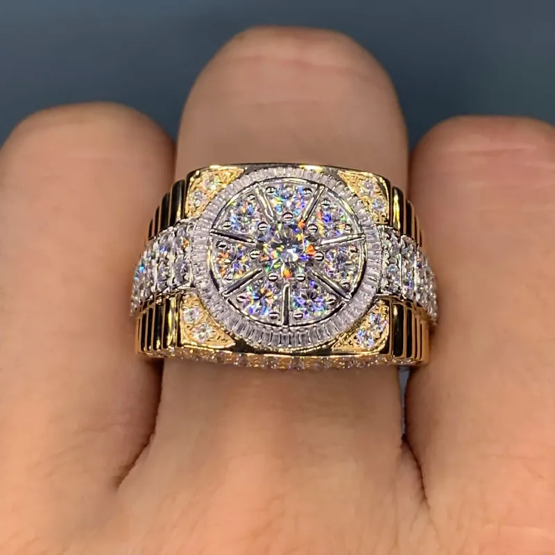 Men's 0.50 CT. T.W. Natural Diamond Rectangular Anniversary Ring in St –  Goldia.com