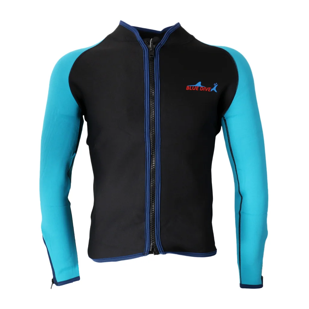 2mm Men Neoprene Scuba Diving Jacket Wetsuit UV Protect Swimsuit Swim Surf Top Scuba Diving Jacket Surfing Wetsuit