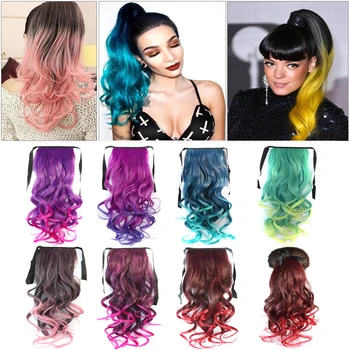

Extension Claw On Hair Piece Curly Wavy Lady Clip In Ponytail Pony Tail Hair