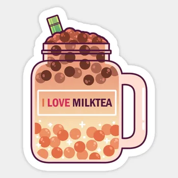 

1PCs Cartoon Paper Drink Bubble Tea Stickers kids toys book Decorative sticker Car Guitar Refrigerator stickers