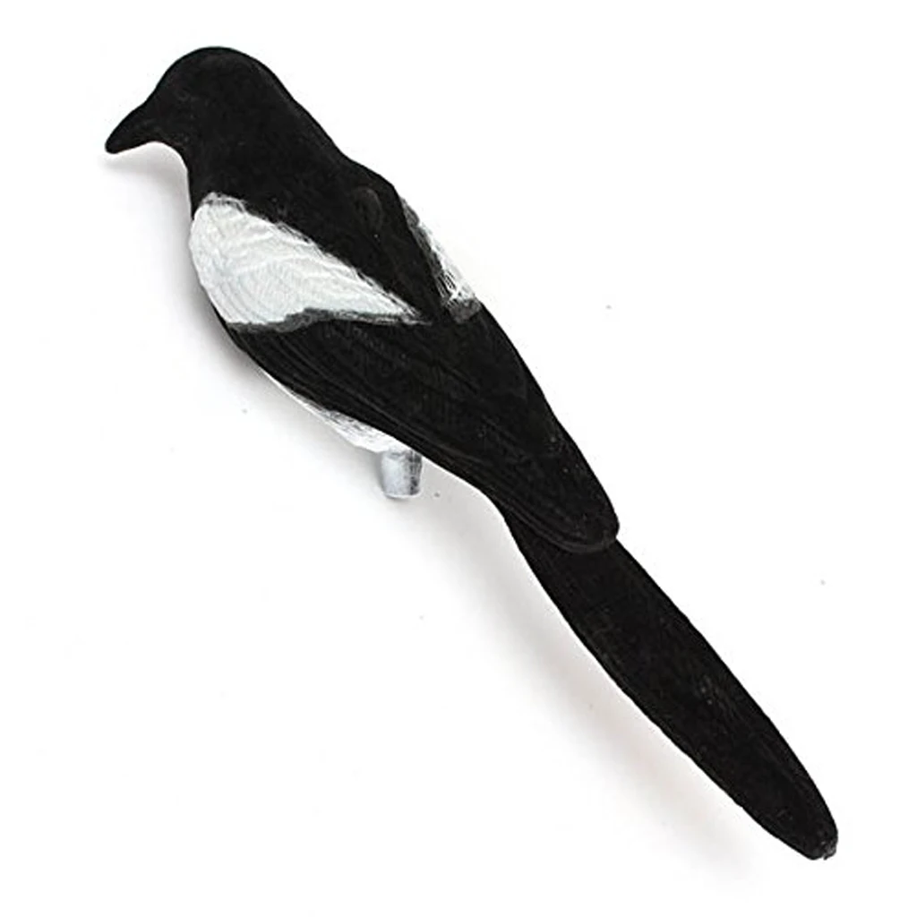 Full Body Realistic Magpie Decoy Vermin Shooting Decoying Hunting Decor
