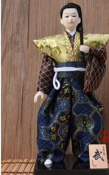 Японская традиционная мужская кукла-воин, японские куклы, кимоно, коллекция кукол, украшение дома, миниатюрные фигурки 30 см ZL214 - Цвет: Colour 24