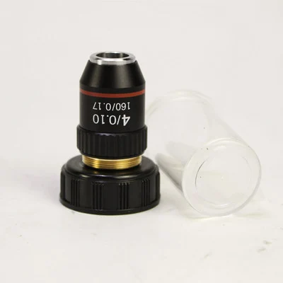 195 Black Achromatic Objective 4X 10X 20X 40X 60X 100X High Quality Microscope Objective Lens RMS 20.2mm Objective Parts