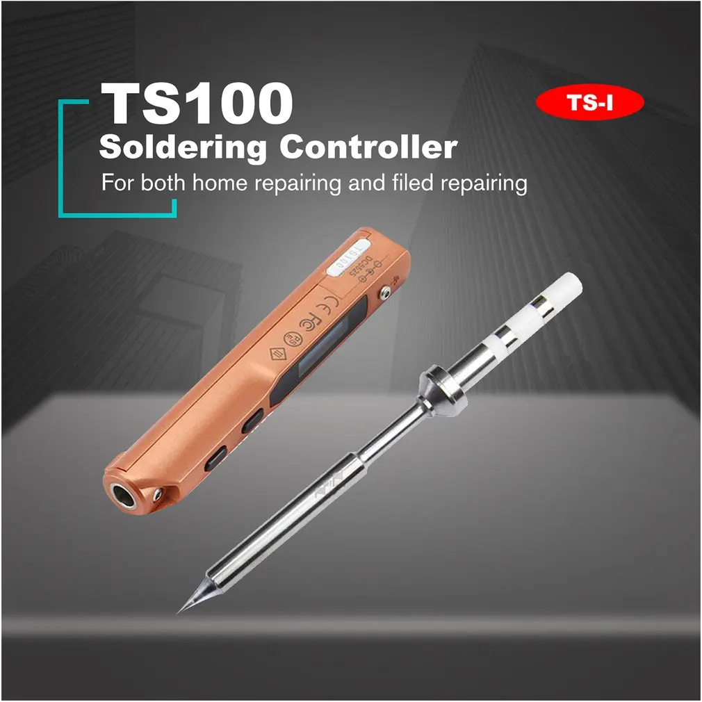 

TS100 40W Mini Digital OLED Programmable Electric Soldering Iron Station Kit Smart Temperature Control Repairing Welding Tools