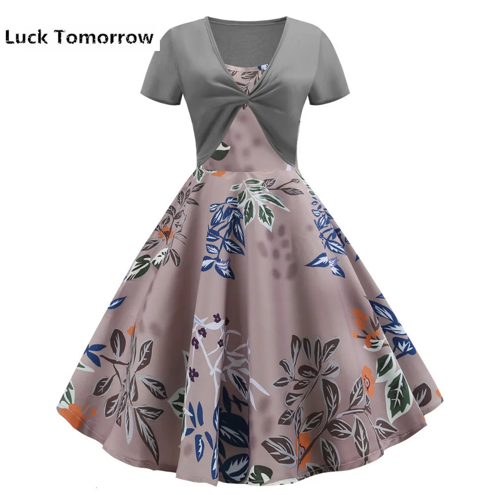 2019 женские летние платья Цветочные винтажные Vestidos модные Лоскутные Складные без