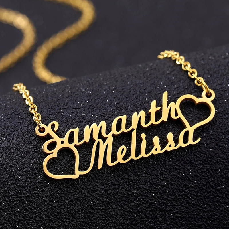Handwriting Gold Stainless Steel Chain 
