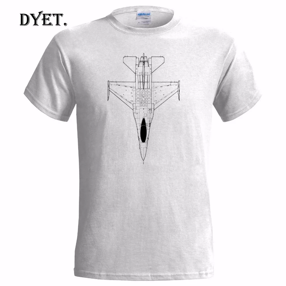 2019 New Print T-Shirt Men Hot F 16 Fighting Falcon Tech Drawing Mens Plane Aircraft Airplane Fighter 3D Printed |