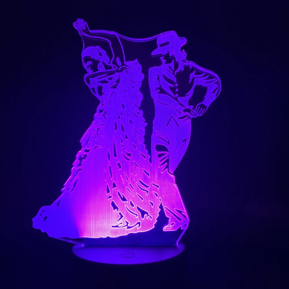 

Led Night Light for Children Gift Dancing couple Living Room Lamp For Touch Sensor Nightlights Latin Dance Touch Sensor 3D Lamp