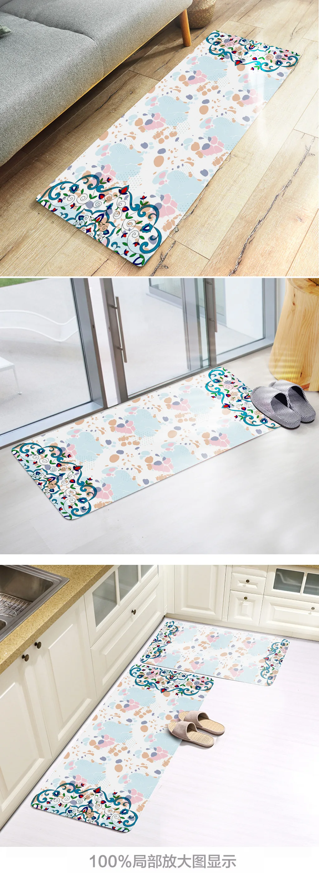 Long Kitchen Mat Bath Carpet Floor Mat Home Entrance Doormat Tapete Absorbent Bedroom Living Room Floor Mats Modern Kitchen Rugs