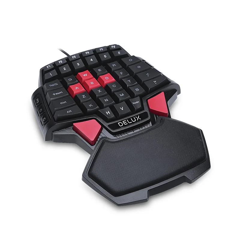 Goedkoop Delux T9 Wired Single Handed Gaming Toetsenbord Ergonomisch Ontwerp Enkele Handed Toetsenbord Gamepad Gaming Toetsenbord