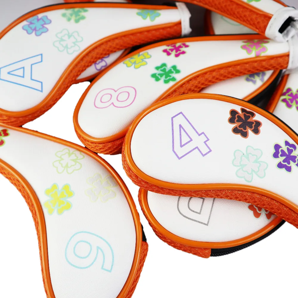 NRC Golf IronHeadcovers 9 шт.(4,5, 6,7, 8,9, P, S, A) мяч Гольф Железный клуб головы Чехлы для рук застежка-молния