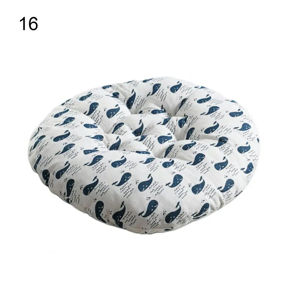 Nordic Style Printing Chair Cushion Cushion Round Cotton Flax Strong Flexibility Chair Cushion Pad Non-Slip Sofa Pillow 