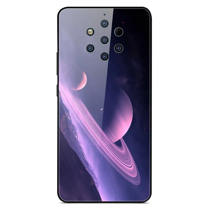Для Nokia 9 PureView чехол из закаленного стекла «Планета космос» чехол из стекла для Nokia 9 Pure View Nokia9 PureView Coque Shell