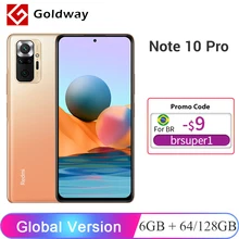 Global Version Xiaomi Redmi Note 10 Pro 6GB 64GB / 128GB 108MP Quad Camera Snapdragon 732G 6.67" 120Hz AMOLED Display Smartphone