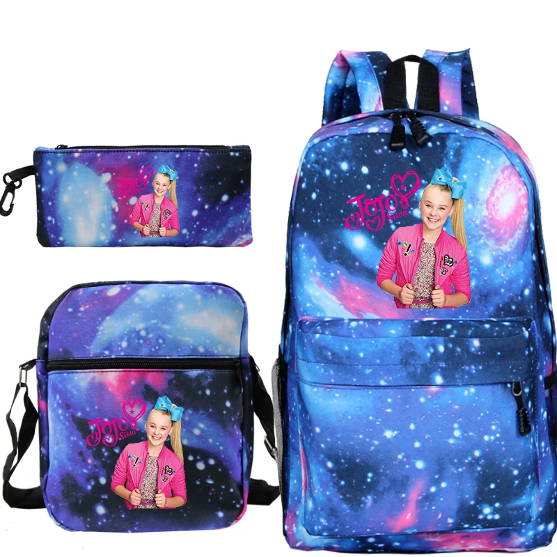 Jojo siwa Звездный рюкзак небо Mochilas мальчик девочки школьные сумки путешествия Bolso Escolar с сумка через плечо Ручка сумки Ноутбук ранец - Цвет: 6