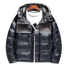 Зимний мужской свободный пуховик с капюшоном на плече, высококачественный Повседневный модный тренд, мужская хлопковая одежда