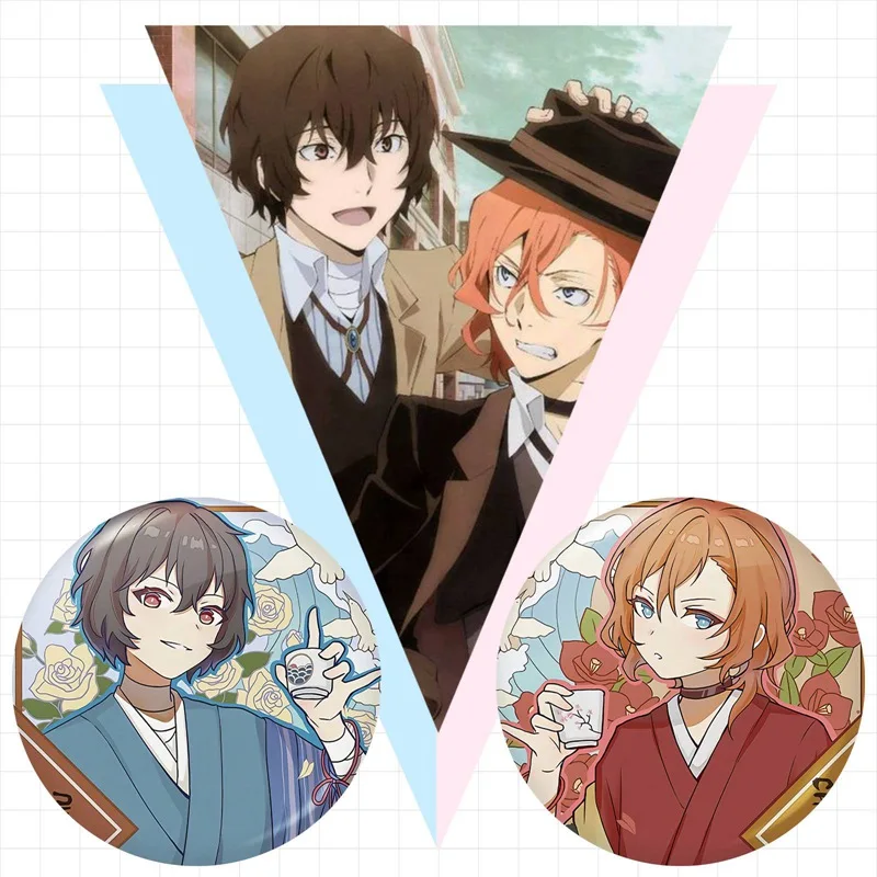 1pcs Anime Bungo Stray Dogs Cosplay Badge Atsushi Brooch Pin Dazai Osamu Collection Badge For Backpack Clothes Jewelry Gifts sexy nun costume