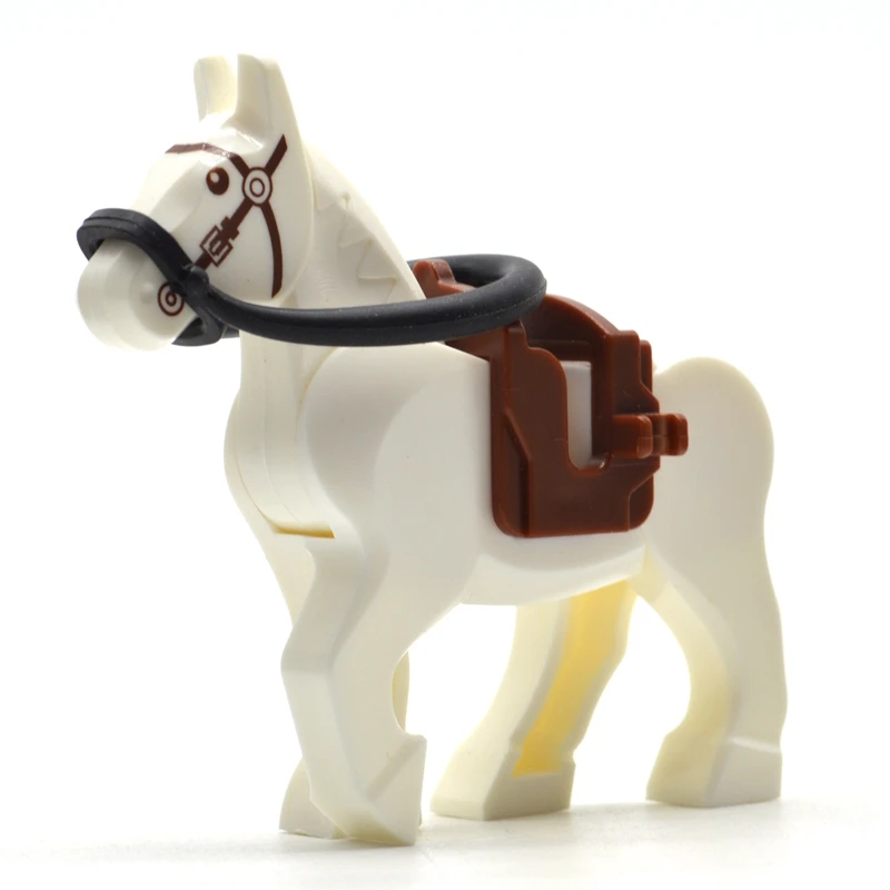  WW2 War Horses Black White Brown MOC Bricks Part Building Blocks Military Accessories Gifts Toys fo